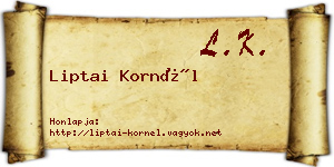 Liptai Kornél névjegykártya