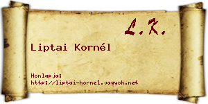 Liptai Kornél névjegykártya