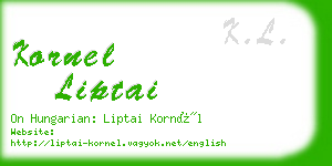 kornel liptai business card